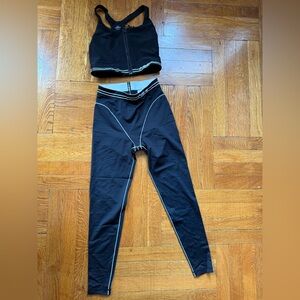 Adam Selman biker short, leggings and bra top